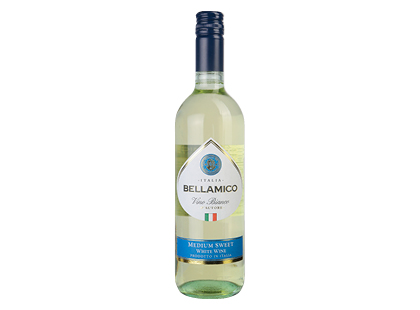 Baltasis pusiau saldus vynas BELLAMICO BIANCO