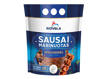 Sausai marinuotas kiaulienos sprandinės šašlykas BIOVELA