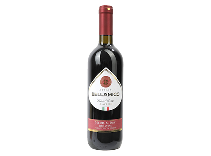 Raudonasis pusiau sausas vynas BELLAMICO ROSSO